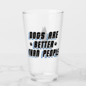 Honden Zijn Beter [Zwart/Blauw] Glas (Voorkant)