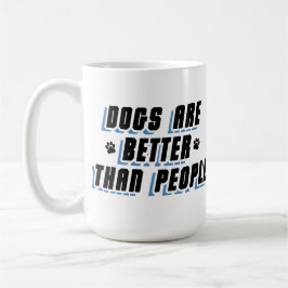 Honden Zijn Beter [Zwart/Blauw] Koffiemok