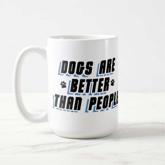 Honden Zijn Beter [Zwart/Blauw] Koffiemok (Links)