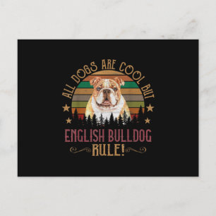 Honden zijn cool, maar Engelse Bulldog Curs zijn h Feestdagenkaart