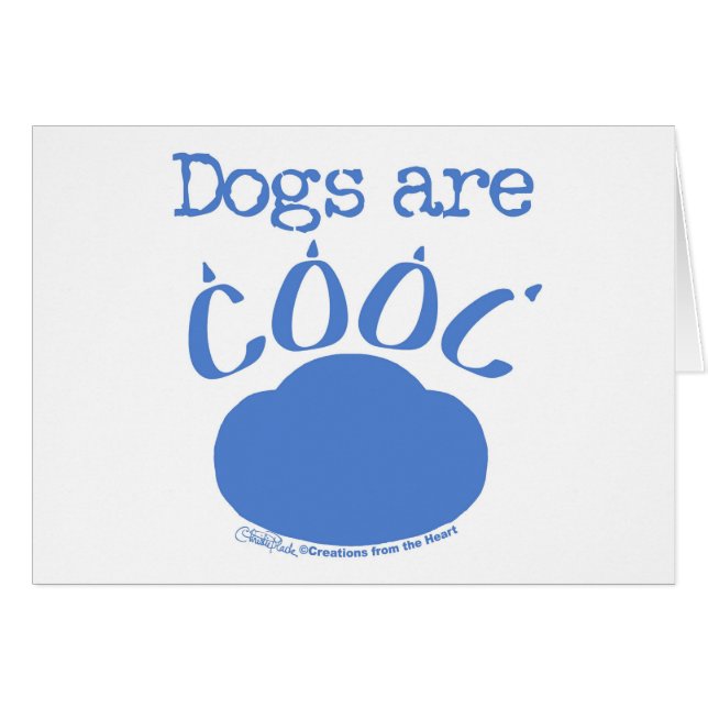 HONDEN zijn Cool Paw Print (Voorkant Horizontaal)