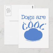 HONDEN zijn Cool Paw Print Briefkaart (Voorkant / Achterkant)