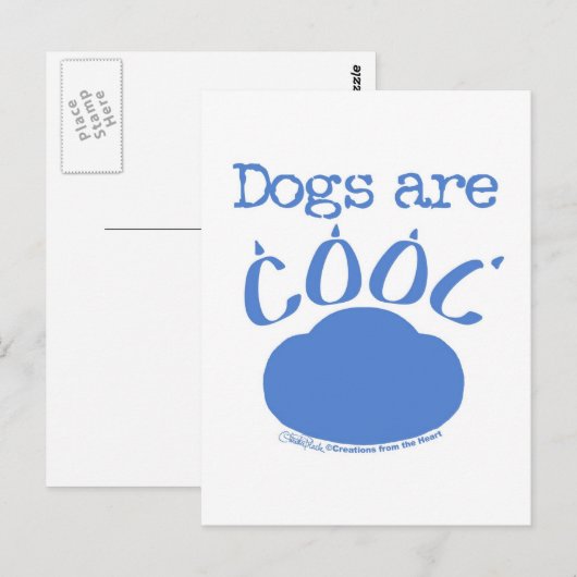 HONDEN zijn Cool Paw Print Briefkaart (Voorkant / Achterkant)