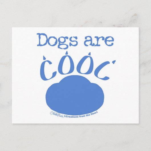 HONDEN zijn Cool Paw Print Briefkaart (Voorkant)