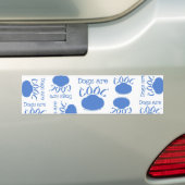 HONDEN zijn Cool Paw Print Bumpersticker (Op auto)
