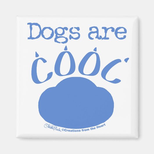 HONDEN zijn Cool Paw Print Magneet (Voorkant)