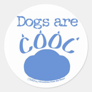 HONDEN zijn Cool Paw Print Ronde Sticker