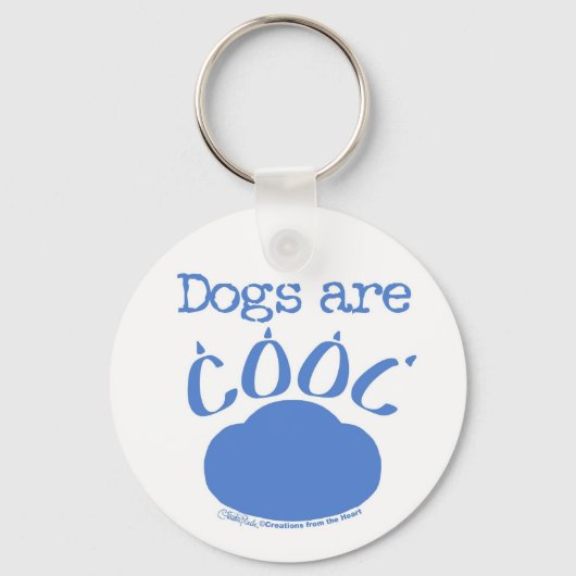 HONDEN zijn Cool Paw Print Sleutelhanger (Voorkant)
