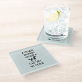 Honden zijn de beste - glazen onderzetter (Schuin)