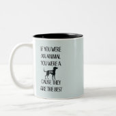 Honden zijn de beste. Perfect cadeau voor het hond Tweekleurige Koffiemok (Links)