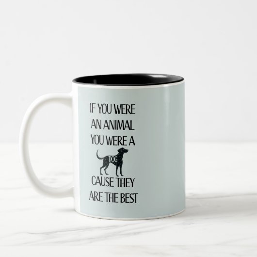 Honden zijn de beste. Perfect cadeau voor het hond Tweekleurige Koffiemok (Links)