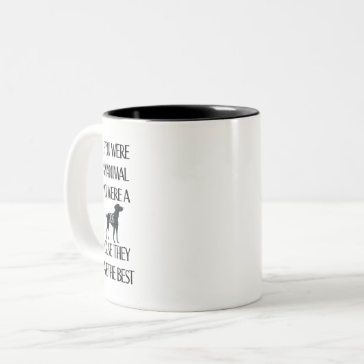 Honden zijn de beste. Perfect cadeau voor het hond Tweekleurige Koffiemok (Voorkant links)