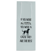 Honden zijn de beste - wijn cadeautas (Voorkant)