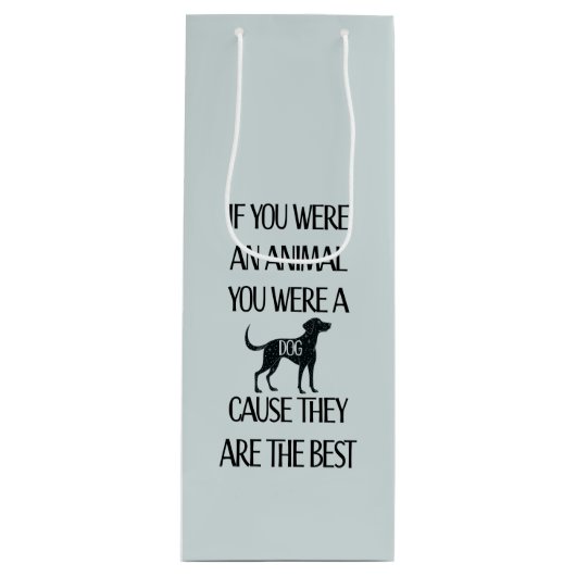 Honden zijn de beste - wijn cadeautas (Voorkant)