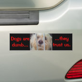 Honden Zijn Dom Bumpersticker (Op auto)