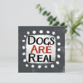 Honden zijn echt Wenskaart Kaart (Staand voorkant)