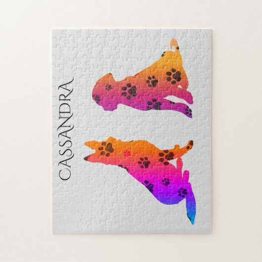 Honden zijn gepersonaliseerde puzzel voor kinderen (Verticaal)