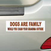 HONDEN ZIJN GEZINNEN BUMPERSTICKER (Op auto)