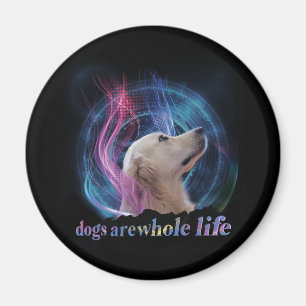 Honden zijn heel leven kleurrijk magneet