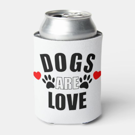 Honden zijn liefde blikjeskoeler (Blikje Voorkant)