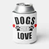 Honden zijn liefde blikjeskoeler (Blikje Achterkant)