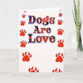 Honden zijn Liefde Nieuwe Puppy Welkom Adoptie Kaart (Voorkant)