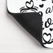 Honden Zijn Liefde Poot En Hart Typografie Muismat (Hoek)