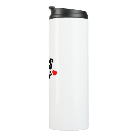 Honden zijn liefde thermosbeker (Geroteerd rechts)