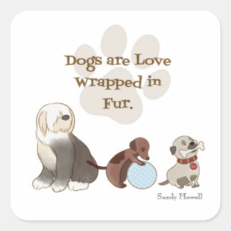 Honden zijn liefde verpakt in Stickers