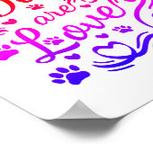 Honden zijn liefdespokken en hartfoto's poster (Hoek)