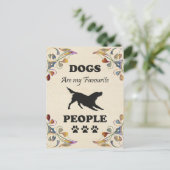 Honden zijn mijn favoriete Briefkaart (Staand voorkant)