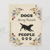 Honden zijn mijn favoriete Briefkaart (Voorkant / Achterkant)