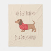 Honden zijn mijn favoriete Dachshund-worsthond Fleece Deken (Voorkant)