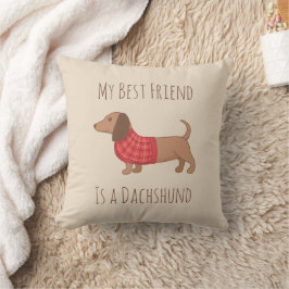 Honden zijn mijn favoriete Dachshund-worsthond Kussen