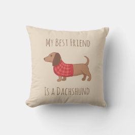 Honden zijn mijn favoriete Dachshund-worsthond Kussen