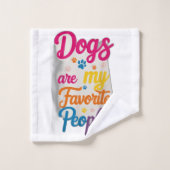 Honden zijn mijn favoriete mensen bad handdoek (Wasdoekje)