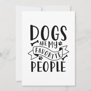 Honden zijn mijn favoriete mensen bedankkaart