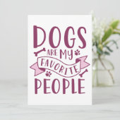 Honden zijn mijn favoriete mensen bedankkaart (Staand voorkant)