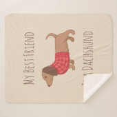 Honden zijn mijn favoriete mensen Dachshund Wiener Sherpa Deken (Voorkant (horizontaal))