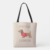 Honden zijn mijn favoriete mensen Dachshund Wiener Tote Bag (Achterkant)