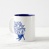 Honden zijn mijn favoriete mensen mok met blauwe a (Voorkant links)