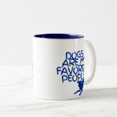 Honden zijn mijn favoriete mensen mok met blauwe a (Voorkant rechts)