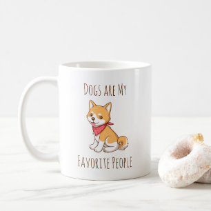 Honden zijn mijn favoriete mensen Puppy Hond Shiba Koffiemok