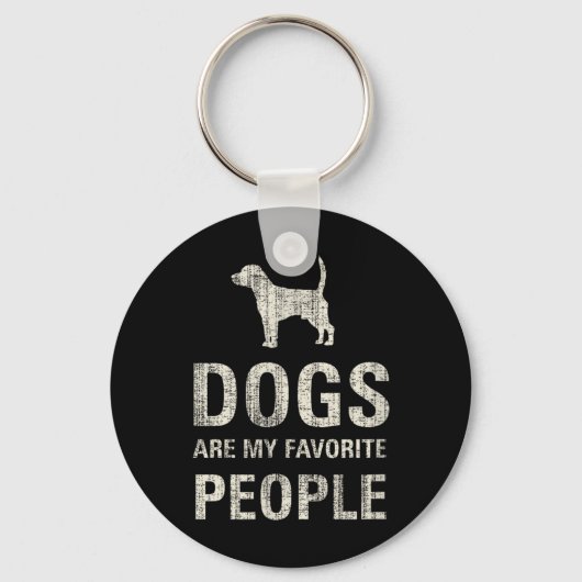 Honden zijn mijn favoriete mensen sleutelhanger (Voorkant)
