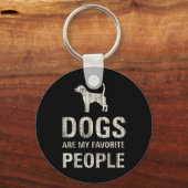 Honden zijn mijn favoriete mensen sleutelhanger (Voorkant)