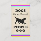 Honden zijn mijn favoriete Visitekaartje (Achterkant)