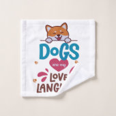Honden zijn mijn liefdestaal bad handdoek (Wasdoekje)