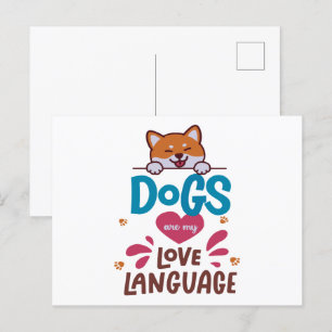 Honden zijn mijn liefdestaal briefkaart