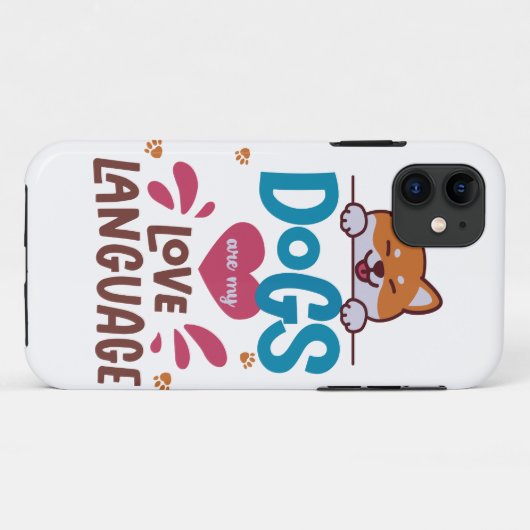 Honden zijn mijn liefdestaal Case-Mate iPhone case (Achterkant (horizontaal))