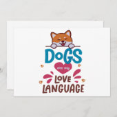 Honden zijn mijn liefdestaal feestdagenkaart (Voorkant / Achterkant)